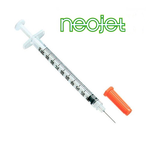 Jeringa Neojet Insulina s/aguja x100